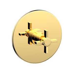 Phylrich BASIC Pressure Balance Shower Set Trim Only  – Blade Cross Handle DPB3137TO – Polished Gold