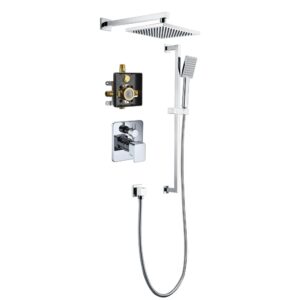 Dawn® Big Sur 2-way Shower Combo Set Wall Mounted Showerhead with Slide bar handheld shower , Chrome
