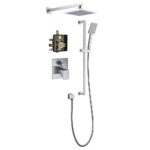 Dawn®  Big Sur 2-way Shower Combo Set Wall Mounted Showerhead with Slide bar handheld shower , Brushed Nickel