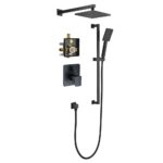 Dawn®  Big Sur 2-way Shower Combo Set Wall Mounted Showerhead with Slide bar handheld shower , Matte Black