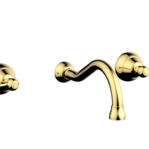 Phylrich REVERE & SAVANNAH Wall Lavatory Set DWL100 – Polished Gold