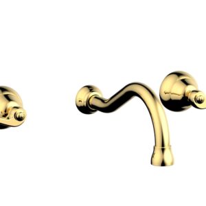 Phylrich REVERE & SAVANNAH Wall Lavatory Set DWL102 – Polished Gold