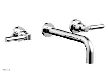 Phylrich BASIC Wall Lavatory Set 10" Spout - Lever Handles DWL130-10 - Polished Chrome