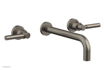 Phylrich BASIC Wall Lavatory Set 10" Spout - Lever Handles DWL130-10 - Pewter