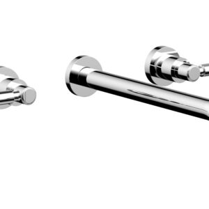 Phylrich BASIC Wall Lavatory Set 12″ Spout – Lever Handles DWL130-12 – Polished Chrome