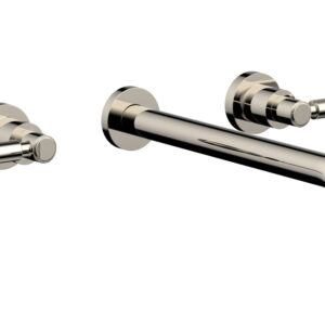 Phylrich BASIC Wall Lavatory Set 12″ Spout – Lever Handles DWL130-12 – Polished Nickel