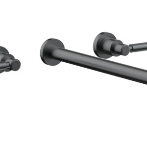 Phylrich BASIC Wall Lavatory Set 14″ Spout – Lever Handles DWL130-14 – Gun Metal