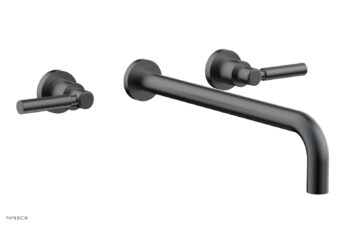 Phylrich BASIC Wall Lavatory Set 14" Spout - Lever Handles DWL130-14 - Gun Metal