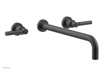Phylrich BASIC Wall Lavatory Set 14" Spout - Lever Handles DWL130-14 - Oil Rubbed Bronze