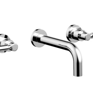 Phylrich BASIC Wall Lavatory Set 7 1/2″ Spout – Lever Handles DWL130 – Polished Chrome