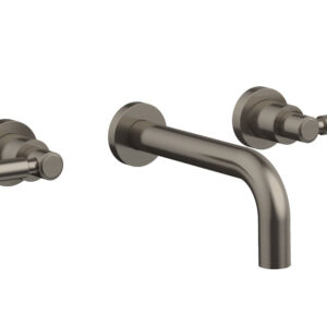 Phylrich BASIC Wall Lavatory Set 7 1/2″ Spout – Lever Handles DWL130 – Pewter