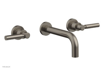 Phylrich BASIC Wall Lavatory Set 7 1/2" Spout - Lever Handles DWL130 - Pewter