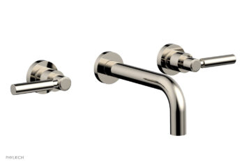 Phylrich BASIC Wall Lavatory Set 7 1/2" Spout - Lever Handles DWL130 - Polished Nickel
