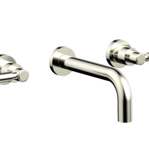 Phylrich BASIC Wall Lavatory Set 7 1/2″ Spout – Lever Handles DWL130 – Satin Nickel