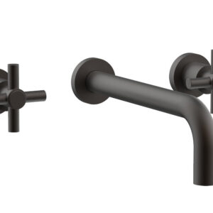 Phylrich BASIC Wall Lavatory Set 10″ Spout – Tubular Cross Handles DWL134-10 – Oil Rubbed Bronze