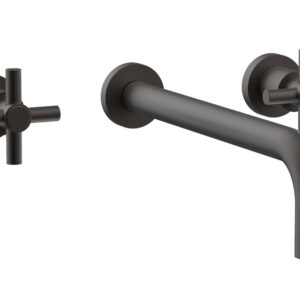 Phylrich BASIC Wall Lavatory Set 12″ Spout – Tubular Cross Handles DWL134-12 – Oil Rubbed Bronze