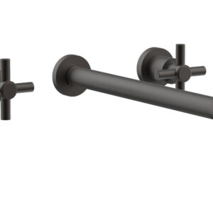 Phylrich BASIC Wall Lavatory Set 14″ Spout – Tubular Cross Handles DWL134-14 – Oil Rubbed Bronze