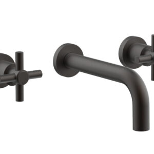 Phylrich BASIC Wall Lavatory Set 7 1/2″ Spout – Tubular Cross Handles DWL134 – Oil Rubbed Bronze