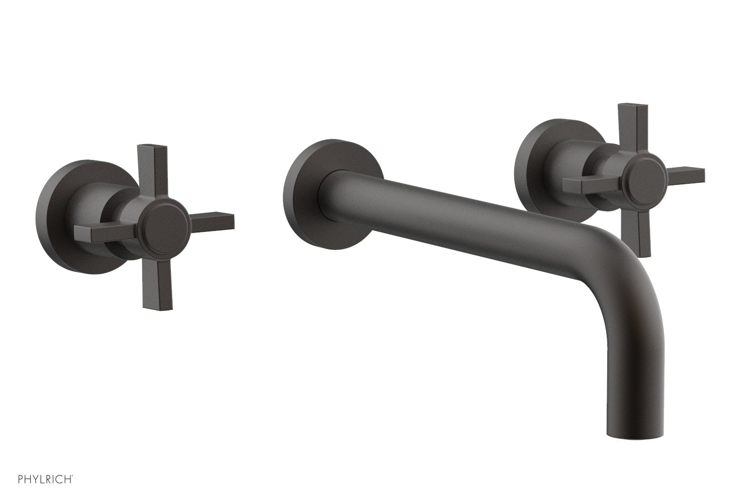 Phylrich BASIC Wall Lavatory Set 10" Spout - Blade Cross Handles DWL137-10 - Oil Rubbed Bronze