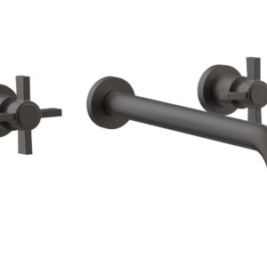 Phylrich BASIC Wall Lavatory Set 12″ Spout – Blade Cross Handles DWL137-12 – Oil Rubbed Bronze