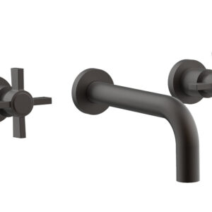 Phylrich BASIC Wall Lavatory Set 7 1/2″ Spout – Blade Cross Handles DWL137 – Oil Rubbed Bronze