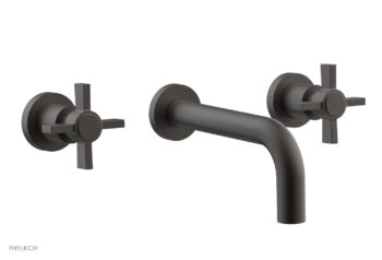 Phylrich BASIC Wall Lavatory Set 7 1/2" Spout - Blade Cross Handles DWL137 - Oil Rubbed Bronze