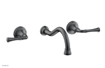 Phylrich 3RING Wall Lavatory Set - Straight Lever Handles DWL205 - Gun Metal