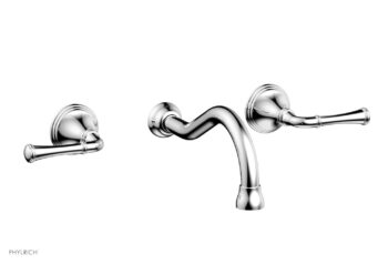 Phylrich 3RING Wall Lavatory Set - Straight Lever Handles DWL205 - Polished Chrome