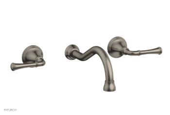 Phylrich 3RING Wall Lavatory Set - Straight Lever Handles DWL205 - Pewter