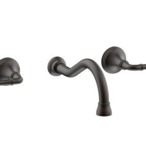 Phylrich 3RING Wall Lavatory Set – Straight Lever Handles DWL205 – Oil Rubbed Bronze
