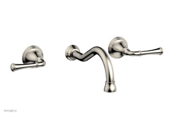 Phylrich 3RING Wall Lavatory Set - Straight Lever Handles DWL205 - Polished Nickel