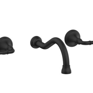Phylrich 3RING Wall Lavatory Set – Straight Lever Handles DWL205 – Matte Black