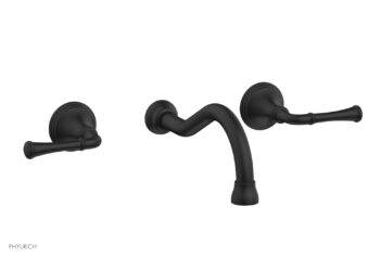 Phylrich 3RING Wall Lavatory Set - Straight Lever Handles DWL205 - Matte Black