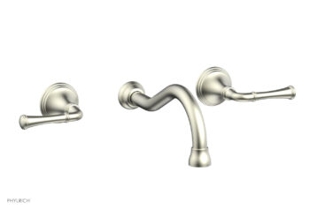 Phylrich 3RING Wall Lavatory Set - Straight Lever Handles DWL205 - Satin Nickel