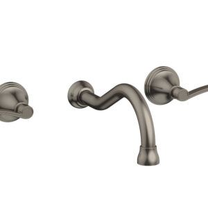 Phylrich 3RING Wall Lavatory Set – Curved Lever Handles DWL206 – Pewter