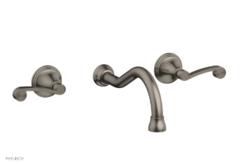 Phylrich 3RING Wall Lavatory Set - Curved Lever Handles DWL206 - Pewter