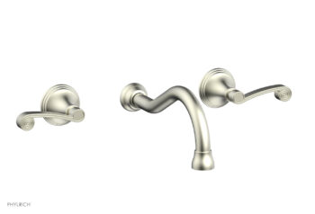 Phylrich 3RING Wall Lavatory Set - Curved Lever Handles DWL206 - Satin Nickel