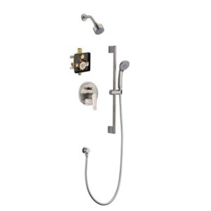 Dawn® Everglades Series Shower Combo Set Wall Mounted Showerhead with Slide bar handheld shower, Brushed Nickel