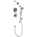 Dawn® Grand Canyon Series Shower Combo Set Wall Mounted Showerhead with Slide bar handheld shower, Chrome