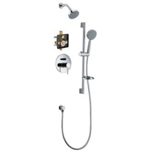 Dawn® Grand Canyon Series Shower Combo Set Wall Mounted Showerhead with Slide bar handheld shower, Chrome