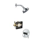 Dawn® Pinnacles Series Shower Combo Set Wall Mounted Showerhead with Trim, Chrome