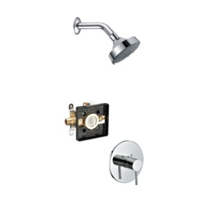 Dawn® Pinnacles Series Shower Combo Set Wall Mounted Showerhead with Trim, Chrome
