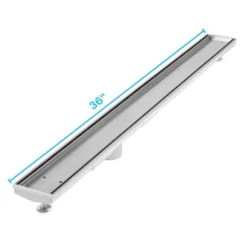 QM Delmar Series. 36" Adjustable Kit (2" outlet):  Mist (Tile-in) Line. Satin