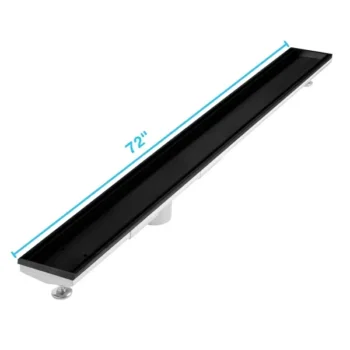 QM Delmar Series. 72" Adjustable Kit :  Mist (tile-in). Black Finish