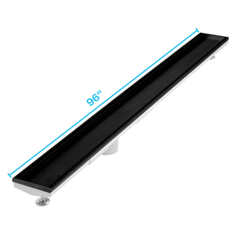 QM Delmar Series. 96" Adjustable Kit :  Mist (tile-in). Black Finish