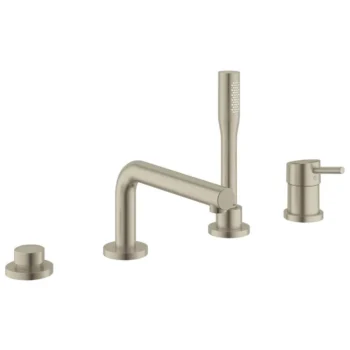 Grohe 4-Hole Single-Handle Deck Mount Roman Tub Faucet With 1.75 Gpm Hand Shower in Brushed Nickel