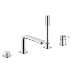 Grohe 4-Hole Single-Handle Deck Mount Roman Tub Faucet With 1.75 Gpm Hand Shower in Chrome
