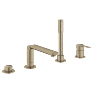 Grohe 4-Hole Single-Handle Deck Mount Roman Tub Faucet With 1.75 Gpm Hand Shower in Brushed Nickel