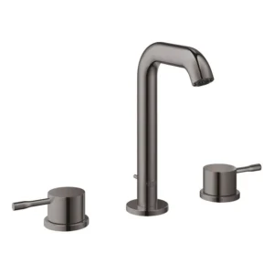 Grohe 8-Inch Widespread 2-Handle M-Size Bathroom Faucet 1.2 Gpm in Hard Graphite