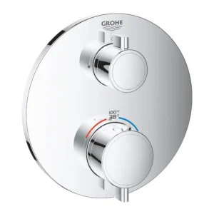 Grohe Dual Function 2-Handle Thermostatic Valve Trim in Chrome